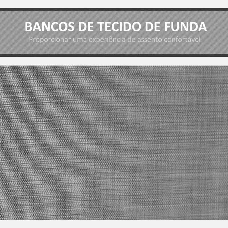 Outsunny Baloiço de 3 Lugares para Jardim ou Varanda com Toldo Ajustável e Bolsos Laterais 196x128x172 cm Cinzento Escuro