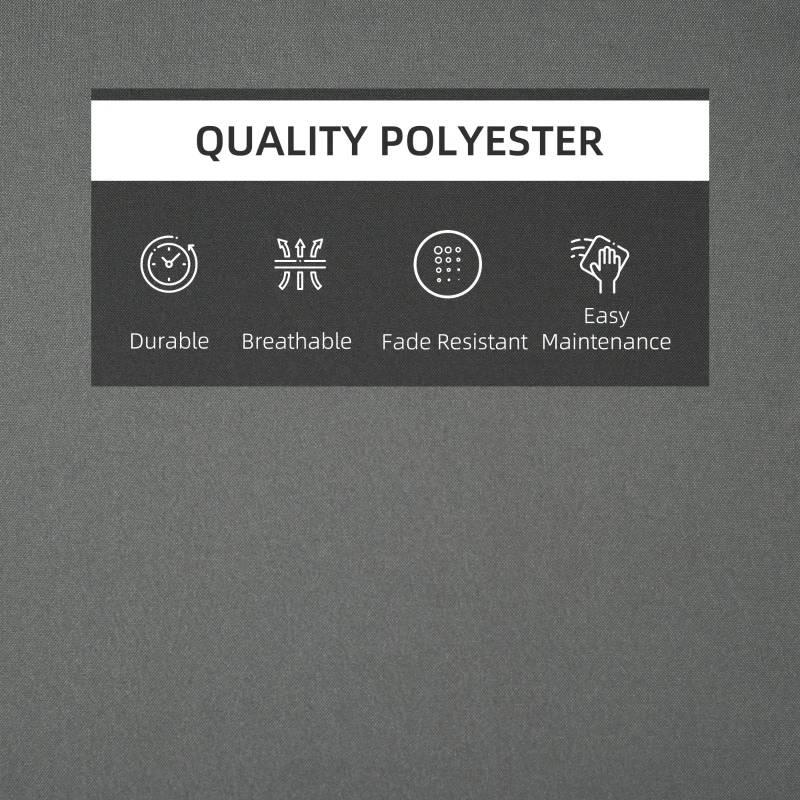 Outsunny Garden Sun Lounger Cushion Replacement Soft Sunbed Reclining Chair Relaxer Pad with Pillow, Cushion ONLY - Grey