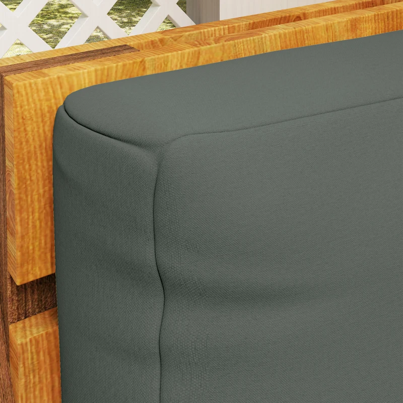 Outsunny Palettenkissen 2er Set Abnehmbar Sitzkissen Palettenpolster mit Rückenlehne 120 x 80 x 20 cm Dunkelgrau