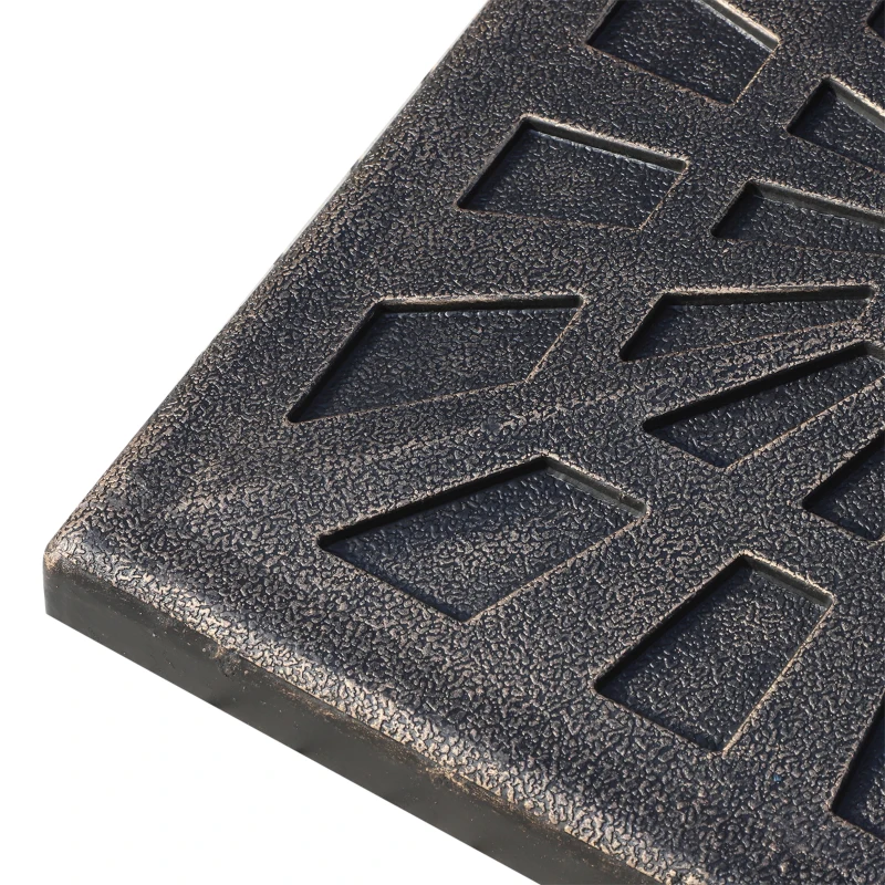 Outsunny Base per Ombrellone Quadrata in Resina per Pali da Ø3.8/4.8cm, 47x47x32cm