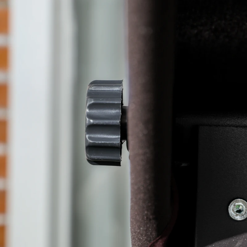 Outsunny Hollywood-schommel, voor 3 personen, verstelbaar zonnedak, tot 270 kg, bruin, 198 x 118 x 168 cm