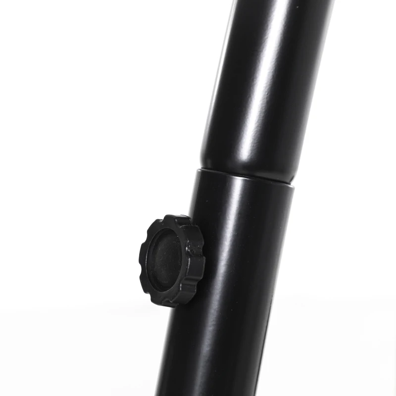 Outsunny Suporte para cadeira suspensa Suporte giratório de 190 cm com mesa lateral carga máx.120kg Estrutura metálica para jardim de pátio Preto