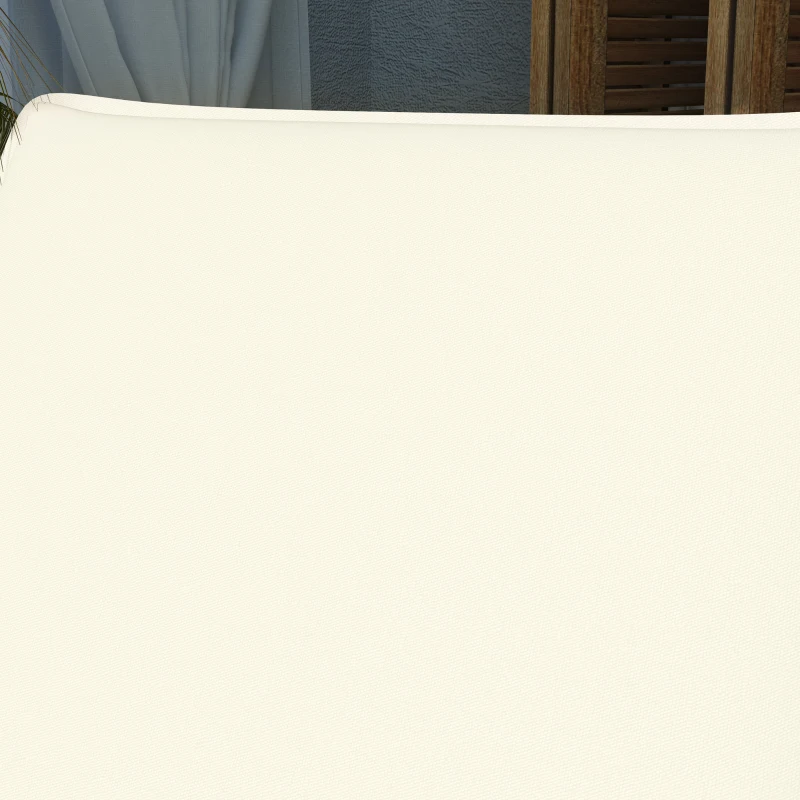 Outsunny Conjunto de 2 Almofadas para Espreguiçadeira Dobráveis 193x58x6 cm com Correias de Sujeição Creme
