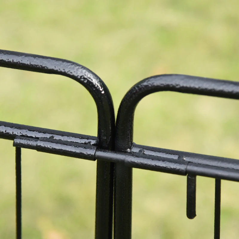 Outsunny Metal Garden Arbor Arch with Double Doors, 2 Side Planter Baskets, Climbing Vine Frame, Black