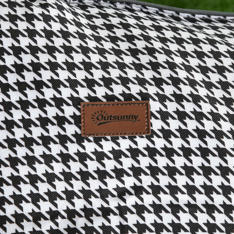 Outsunny Bain de soleil chaise longue pliante avec poche latérale, porte-gobelet et sac de transport, 68 x 190 x 48 cm, noir