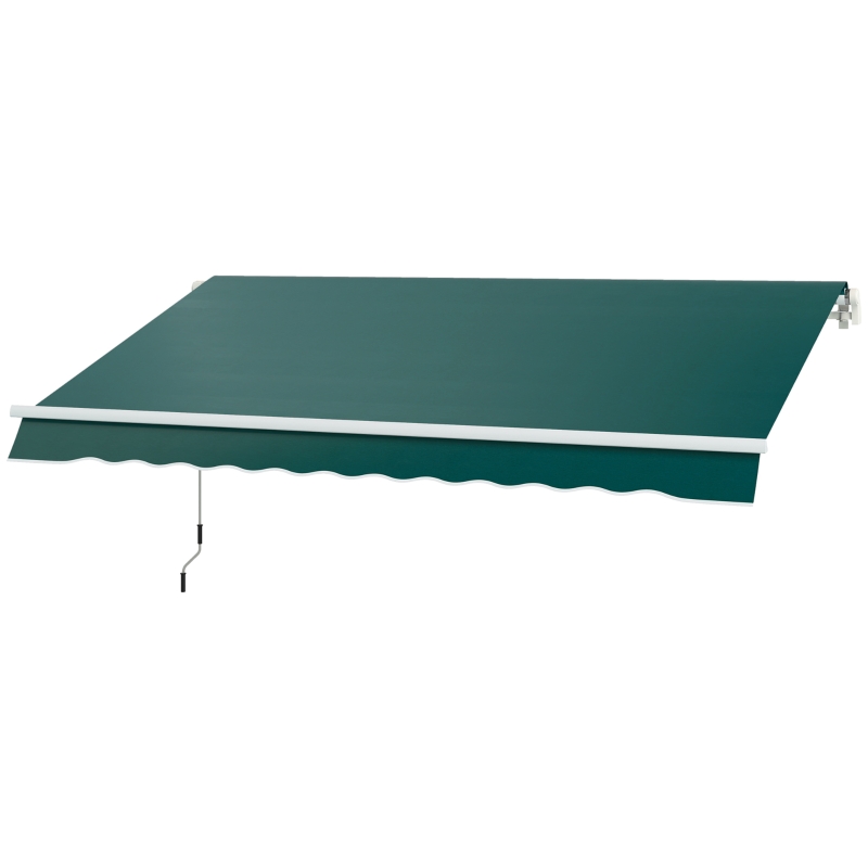 Outsunny Awning Replacement Canopy, Water Resistant UPF 50+ Sun Shade Cover for 3 x 2.5 m Garden Awning (Fabric Only), Green