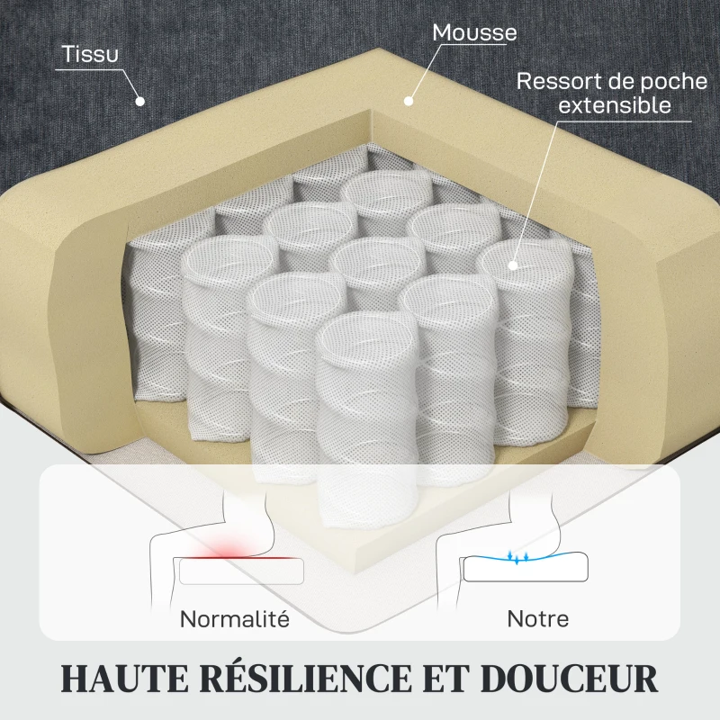 HOMCOM Fauteuil de massage fauteuil relax électrique avec vibration chauffage, inclination manuelle, télécommande inclus, gris