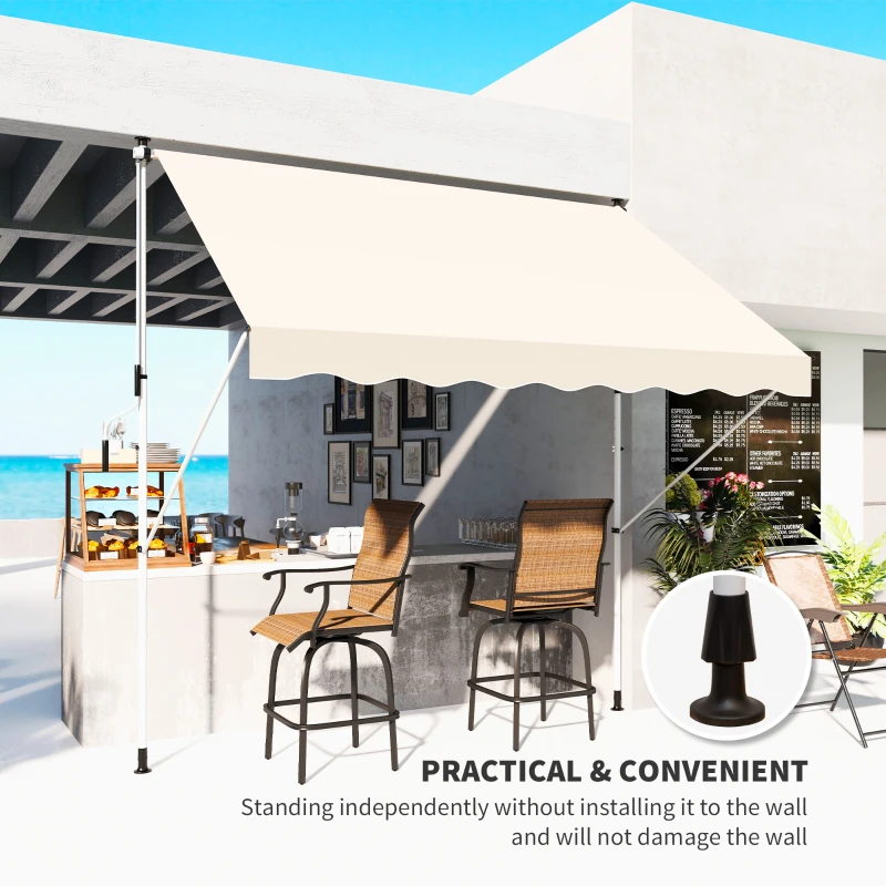 Outsunny markiza markiza zaciskowa osłona przeciwsłoneczna