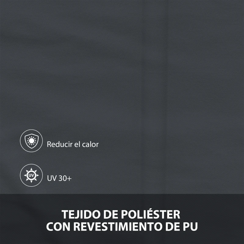 Outsunny Toldo Retráctil de Exterior con Marco de Aluminio Ángulo de Inclinación Ajustable Anti-UV 150x120 cm Gris Oscuro