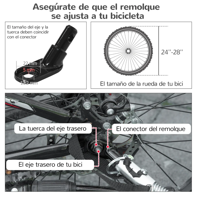 PawHut Remolque de Bicicleta para Perros 2 en 1 con Puertas Enrollables Cinturón de Seguridad Carga 30 kg 140x72,5x108 cm Rojo