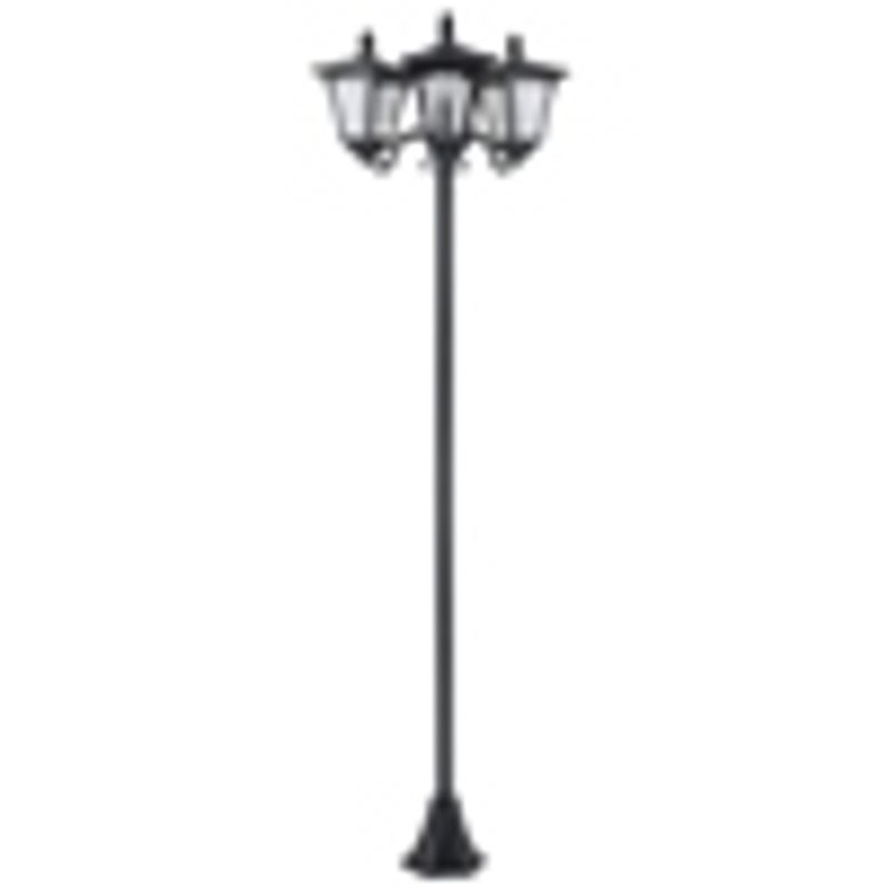 Outsunny Felinar Gradina 182,5 cm – LED cu Energie Solara, Negru