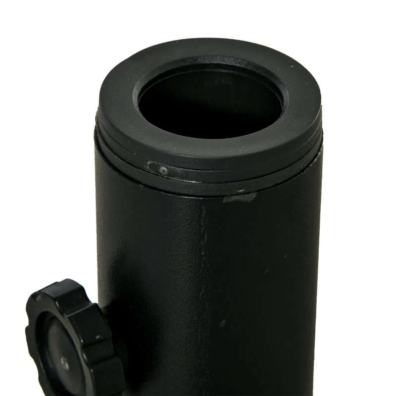 Outsunny Soporte de Parasol para Suelo de Cemento con 2 Botones de Bloqueo y 4 Tornillos de Expansión Base de Sombrilla para Palo de Paraguas de 34/38/48mm 12x12x30 cm Negro