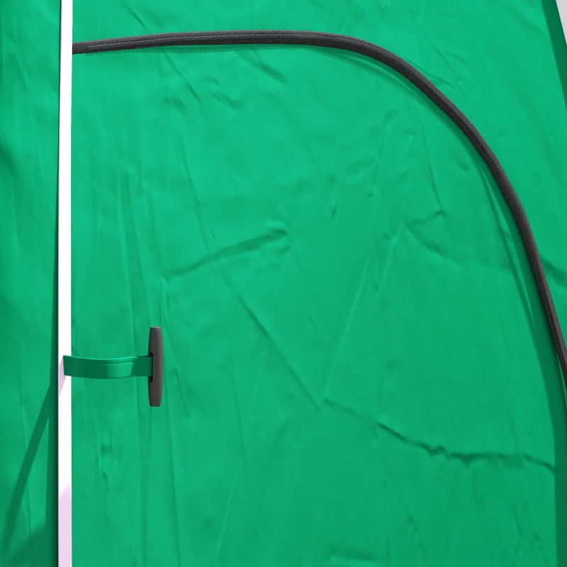 Outsunny Tienda de Ducha Portátil Tienda de Privacidad Emergente 122x122x213 cm UPF30+ Cambiador para Camping WC Inodoro Verde