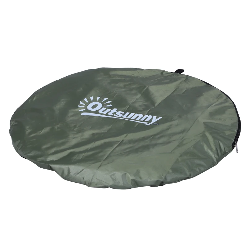Outsunny Tienda de Ducha Pop-Up Tienda de Privacidad Portátil Tienda Instantánea  con Bolsa de Transporte para Baño Vestuario Cambiador 120x120x190 cm Verde