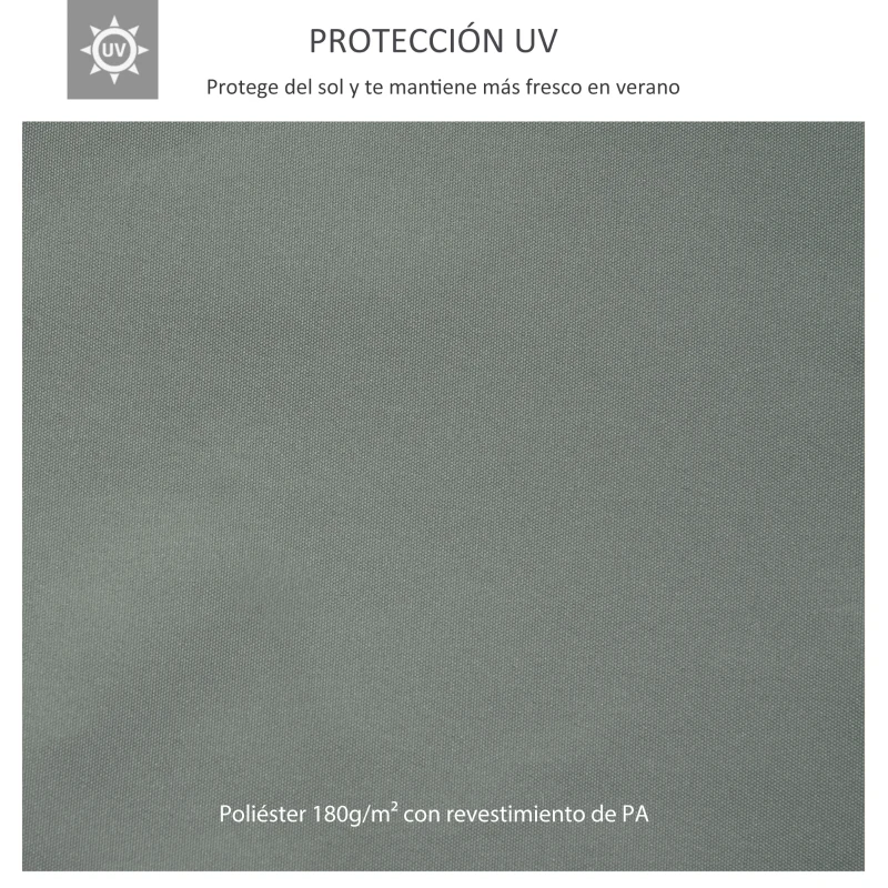 Outsunny Toldo de Repuesto 4x3 m con Techo Doble para Cenador con Orificios de Drenaje Solo Toldo NO Incluye Marco Gris Oscuro