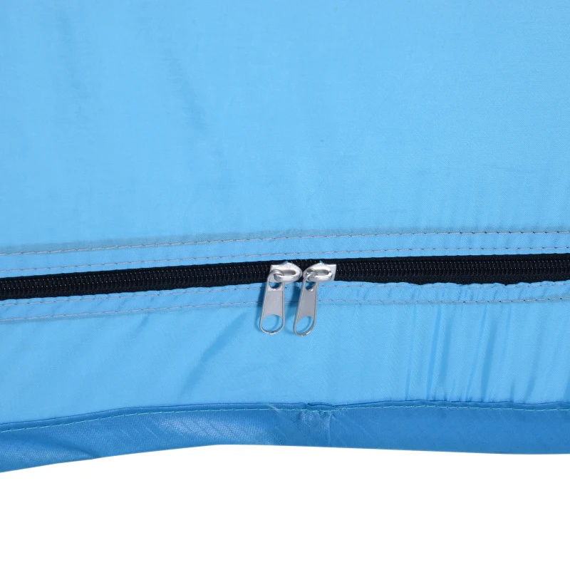 Outsunny Tienda de Ducha Pop Up con Protección UV Techo Impermeable y Asa para Camping Playa 100x100x185 cm Azul