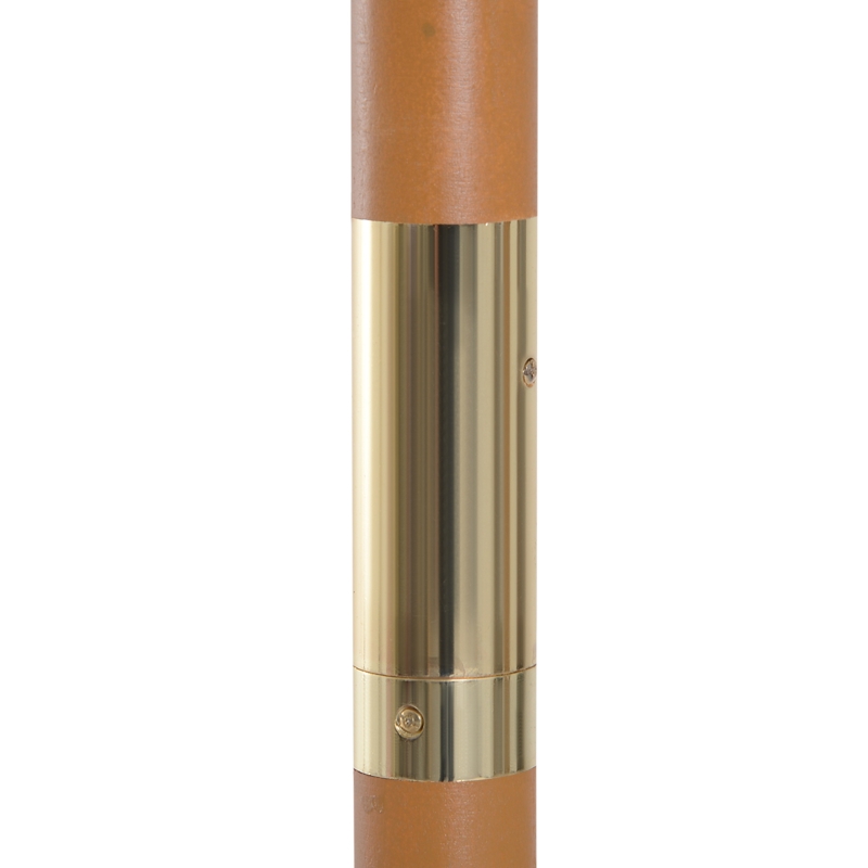 Outsunny Sombrilla Parasol de Madera Ø250x230cm para Exterior con 6 Varillas Sistema de Polea Color Granate