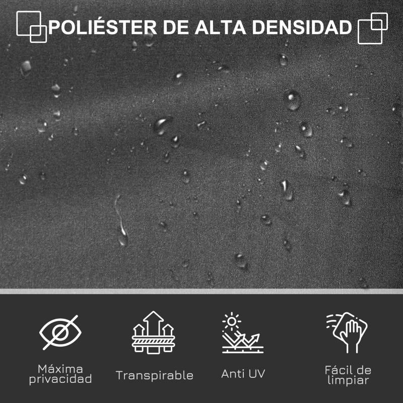 Outsunny Toldo Lateral Retráctil 300x180 cm Pantalla Enrollable Mampara de Privacidad y Protección Solar para Balcón Terraza Gris