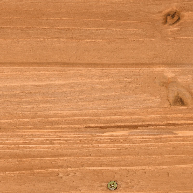 Outsunny Jardinera de Madera con 2 Ganchos para Colgar para Cultivos Plantas Flores al Exterior 91x18x16,5 cm Natural