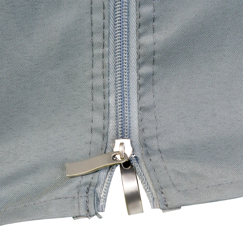 Outsunny Gazebo de Exterior 3x4 m con Paredes Laterales Doble Techo 6 Puertas con Cremallera y 8 Orificios de Drenaje Gris