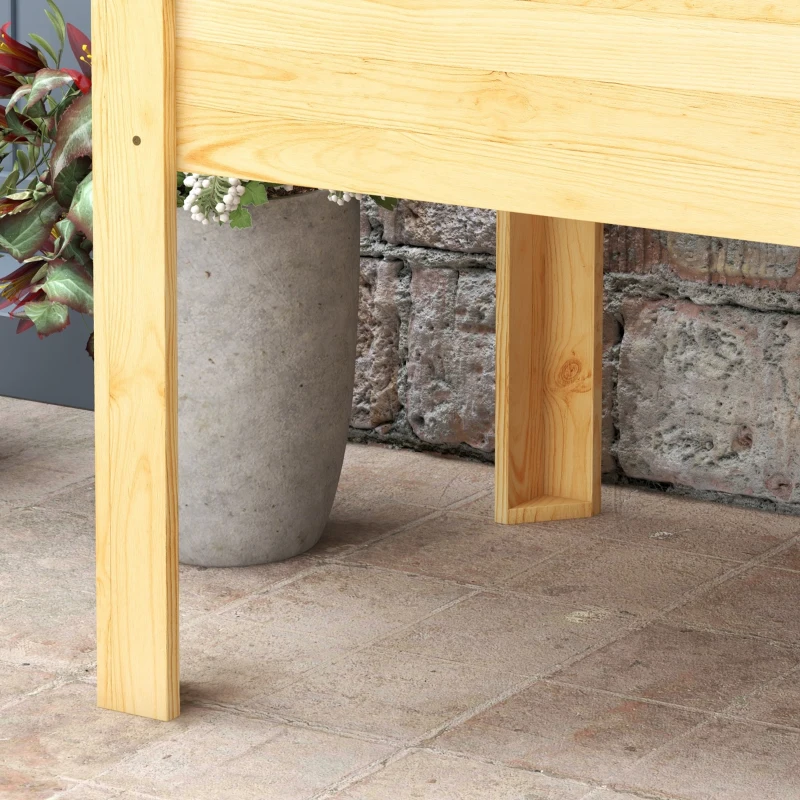 Outsunny Jardinera de Cultivo con Enrejado Huerto Urbano para Trepar Enredaderas Verduras Plantas Flores 120x60x75 cm Natural