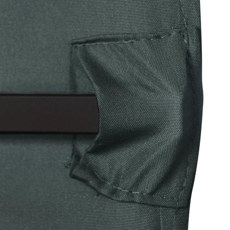 Outsunny Techo de Repuesto 300x300 cm para Cenador de Jardín Cubierta de Repuesto de Gazebo Pabellón Exterior con 8 Orificios de Drenaje y Ventilación Gris