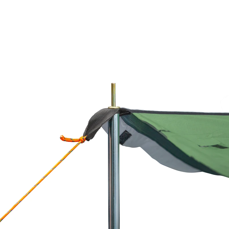 Outsunny Tienda de Campaña Familiar 2-3 Personas Plegable Impermeable a Prueba de UV 20+ con Vestíbulo 426x206x154 cm Verde