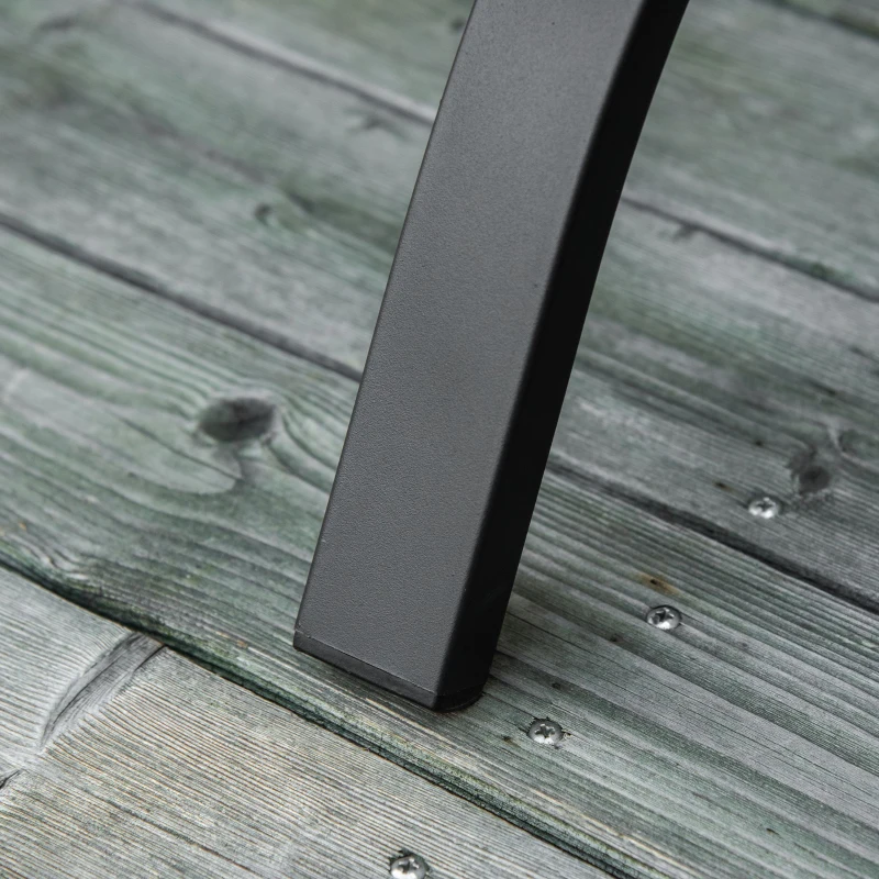 Outsunny Banco de Jardín de 2 Plazas con Respaldo y Reposabrazos Estilo Vintage para Terraza Balcón Patio Exterior Carga 240 kg Hierro Fundido y Acero 128x58,5x85 cm Negro