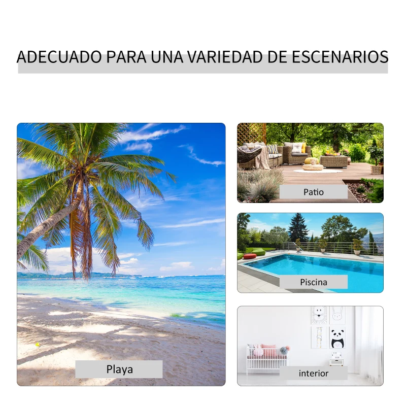 Outsunny 2 Tumbonas de Jardín 59x169x66 cm con Mesa de Centro 41x41x45 cm de Vidrio Reposabrazos para Patio Piscina Terraza Gris