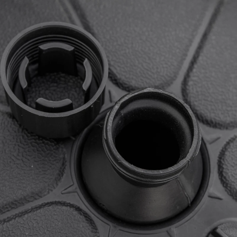 Outsunny Base de Sombrilla Rellenable de Agua 13 kg o Arena 19 kg Soporte de Parasol Redondo Apto Postes de Ø32-38 mm para Jardín Patio Terraza Ø38x21,5 cm Negro