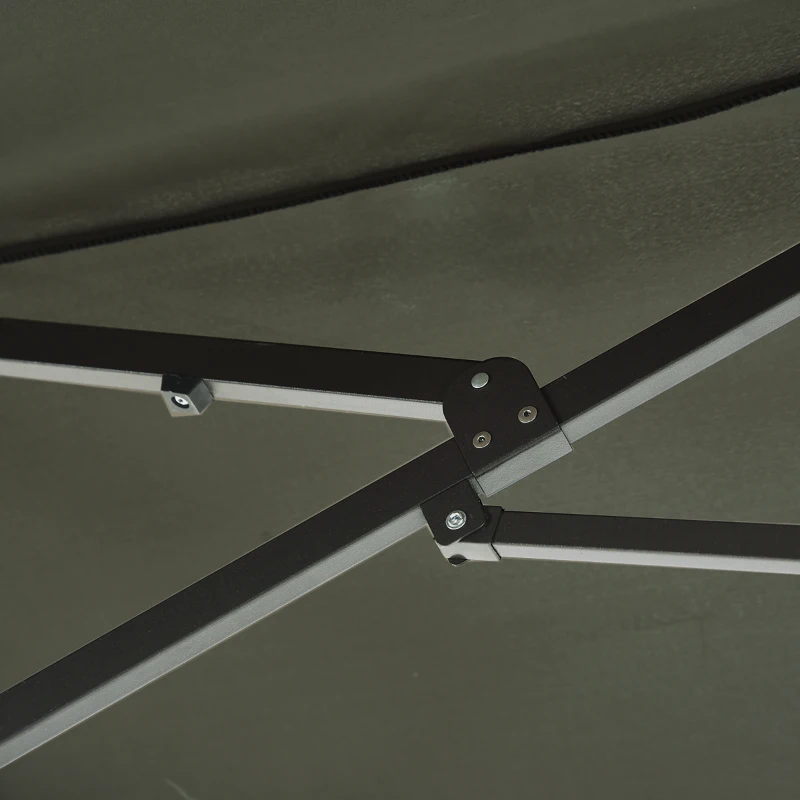Outsunny Sombrilla Doble para Jardín 460x270x240 cm Parasol Anti UV con Manivela para Exterior Patio Terraza Piscina Color Gris