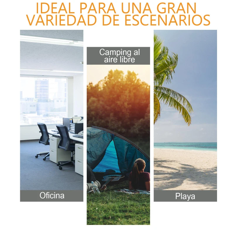 Outsunny Cama de Acampada Plegable con Marco Metálico Carga 136 kg para Playa Senderismo 193x64x40 cm Verde