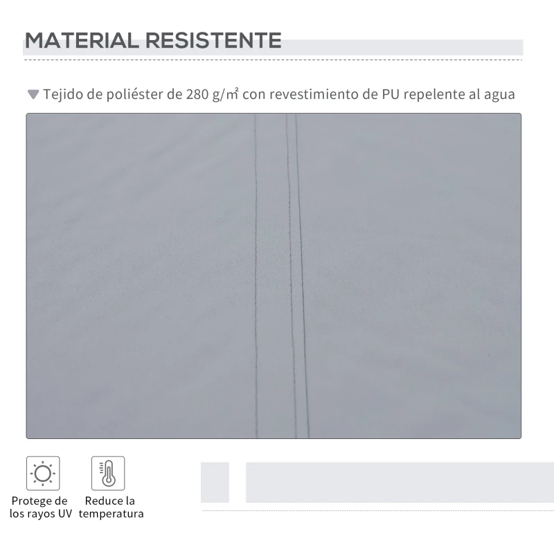 Outsunny Toldo Manual Retráctil 3x2,5 cm Toldo para Balcón con Manivela de Metal Impermeable y Anti-UV Toldo Enrollable de Exterior para Jardín Terraza Ventanas Gris