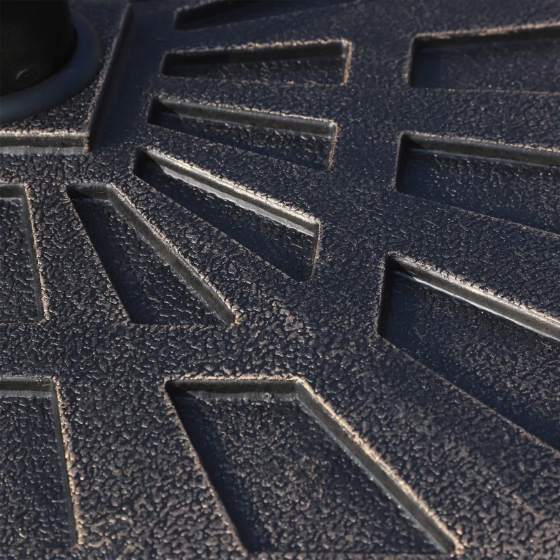 Outsunny Base para Sombrilla de Resina Peso 15 kg para Poste de Parasol de Ø3,8 cm y Ø4,8 cm para Terraza 47x47x32 cm Bronce