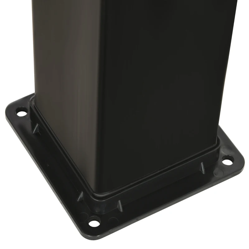 Outsunny Ducha Solar de Jardín 40L con Cabezal de Ducha Grifo Agua Caliente hasta 60℃ para Piscina Patio 19x20x217 cm Negro