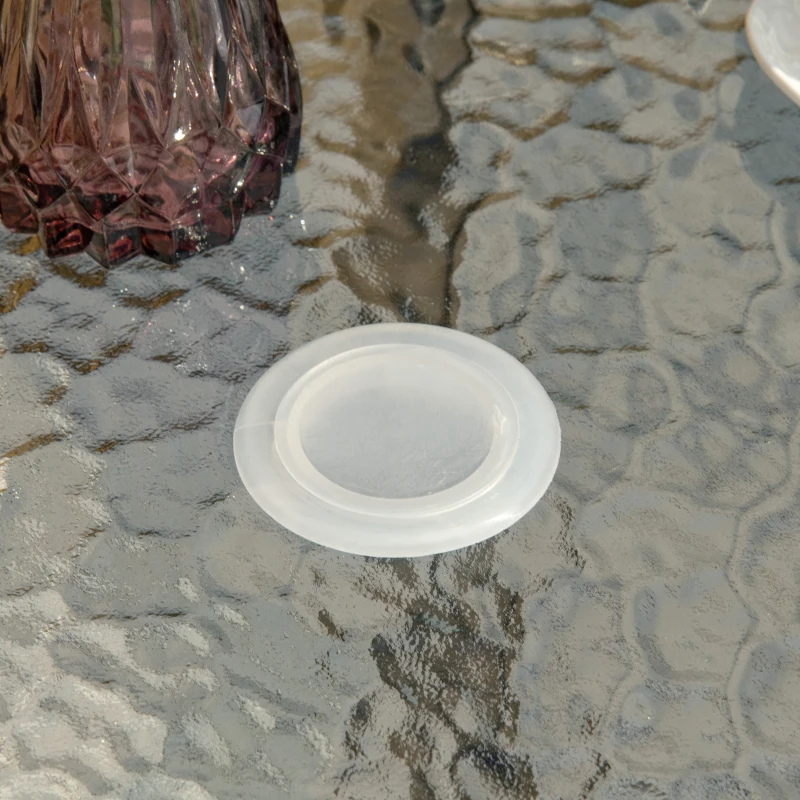 Outsunny Mesa de Exterior Ø80x72 cm con Agujero para Sombrilla y Encimera de Vidrio Templado para Patio Terraza Negro