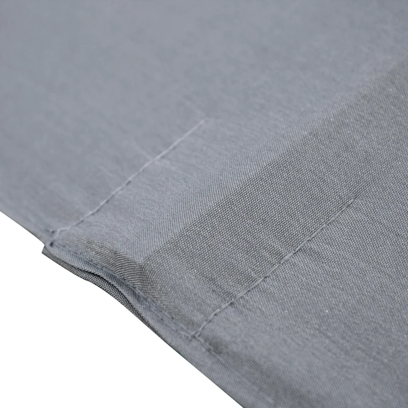 Outsunny Parasol de Terraza 268x205x248 cm con Techo Inclinable hasta 45° Luces LED Solares e Impermeable Gris Oscuro