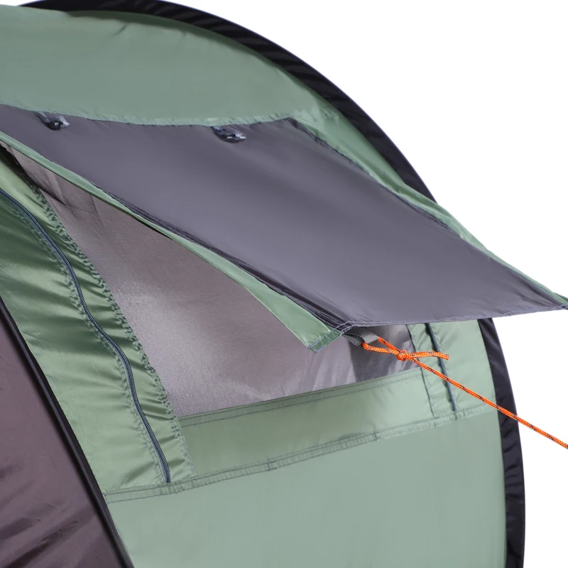Outsunny Tienda de Camping Pop-up para 1-2 Personas Impermeable 3000 mm con Bolsillos y Bolsa de Transporte 250x150x100cm Verde