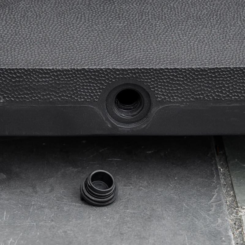 Outsunny Base de Sombrilla con 4 Ruedas Bloqueables Soporte de Parasol Rellenable de Arena 18 kg o Agua 16 kg para Jardín Patio Terraza 45x45x39 cm Negro