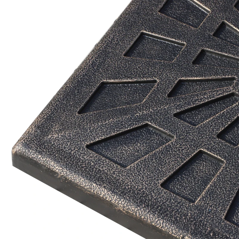 Outsunny Base para Sombrilla de Resina Peso 15 kg para Poste de Parasol de Ø3,8 cm y Ø4,8 cm para Terraza 47x47x32 cm Bronce