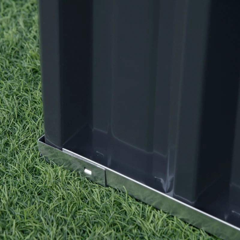 Outsunny Huerto Urbano 174x90x30 cm Arriate de Jardín de Acero Incluye Guantes Jardinera Macetero Rectangular para Cultivos Plantas Flores para Terraza Balcón Exterior Gris