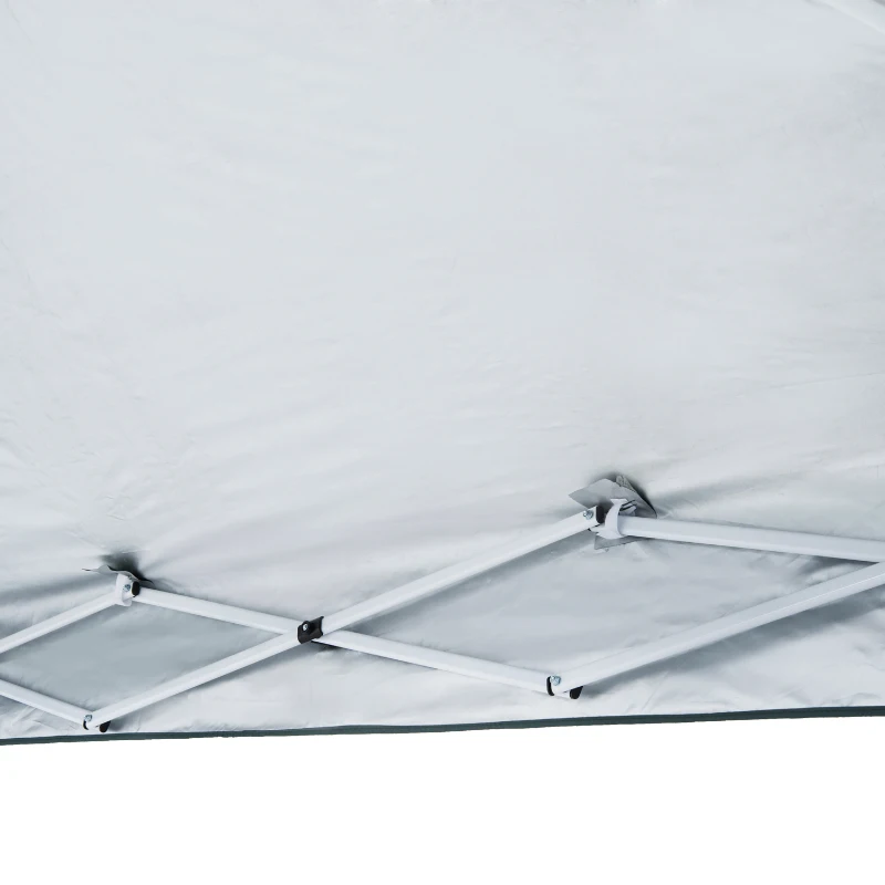 Outsunny Carpa Plegable 2,4x2,4m Cenador de Jardín Impermeable Diseño Pop Up de Acero y Cubierta de Tela Oxford Gazebo para Exterior Verde