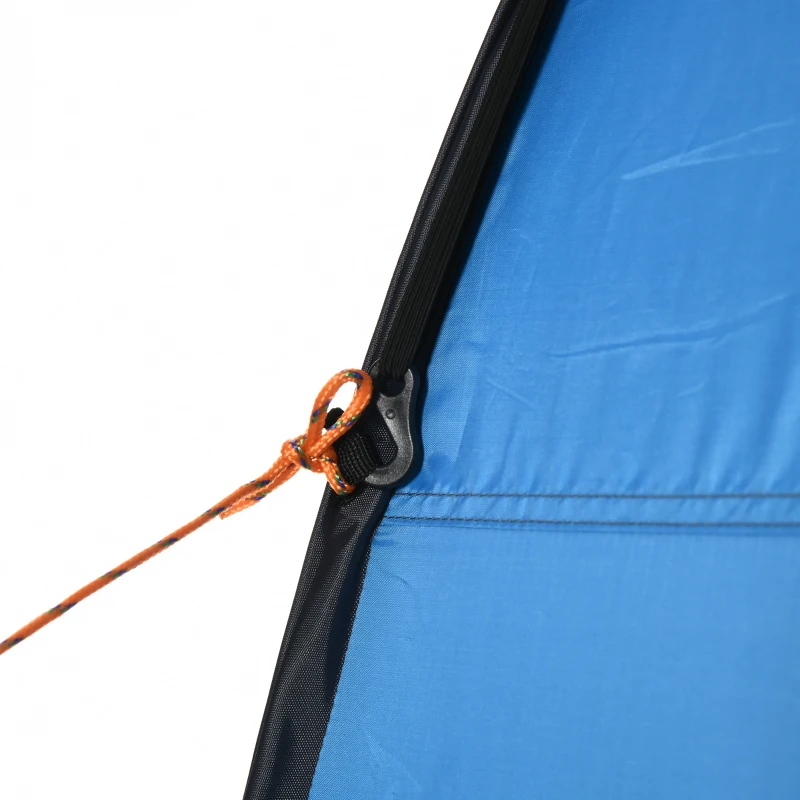 Outsunny Tienda de Ducha Portátil con Bolsillo Bolsa de Transporte y UV 20+ para Baño Inodoro 126x124x189 cm Azul