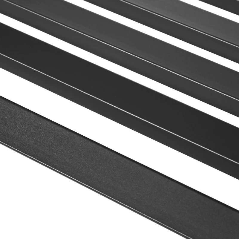 Outsunny Banco de Exterior de Metal de 2 Plazas con Reposabrazos Carga 240 kg para Patio Terraza 127x58x82 cm Negro