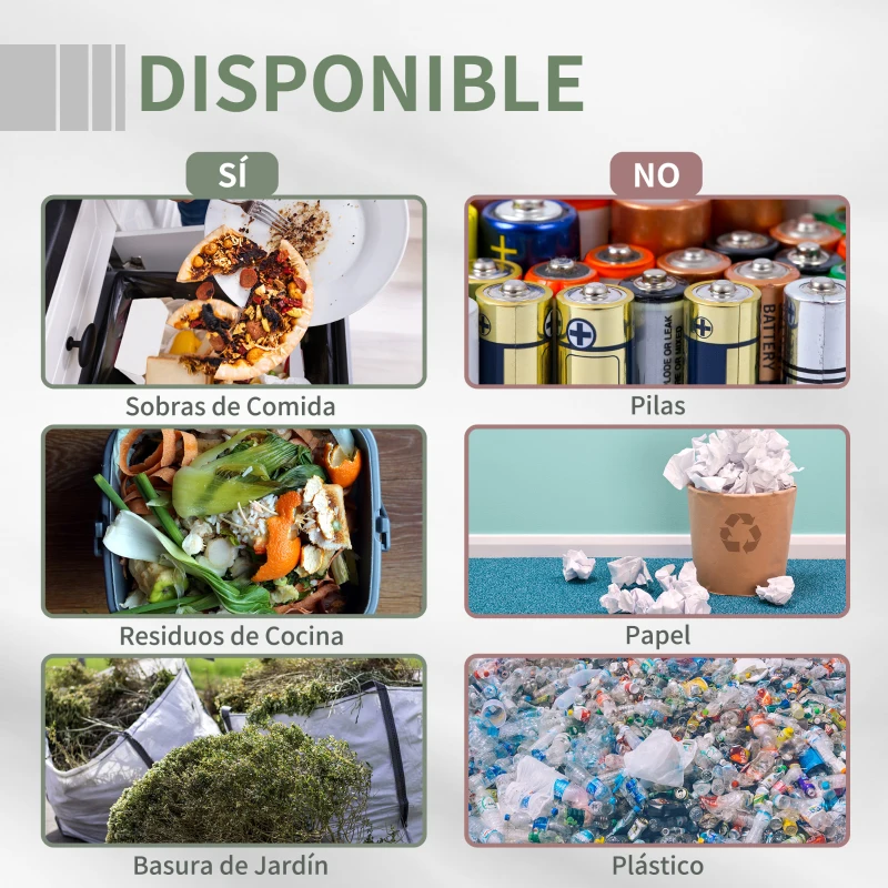 Outsunny Compostador de Tambor Giratorio con Capacidad 160 Litros de Doble Cámara y Ventilación Marco de Acero 71x65x96cm Negro