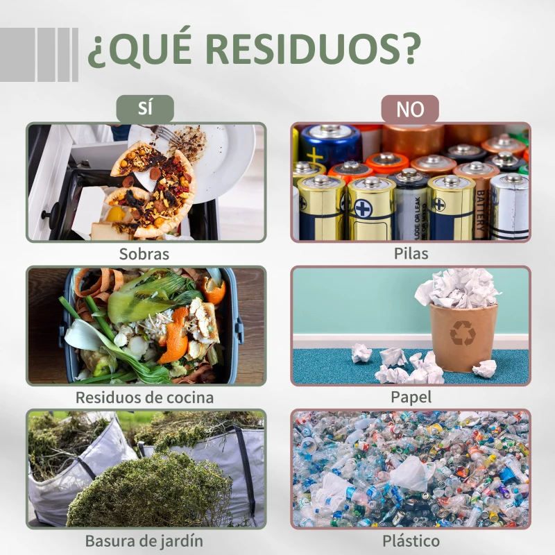 Outsunny Compostador de Tambor Giratorio con Capacidad 160 Litros de Doble Cámara y Ventilación Marco de Acero 71x65x96cm Gris