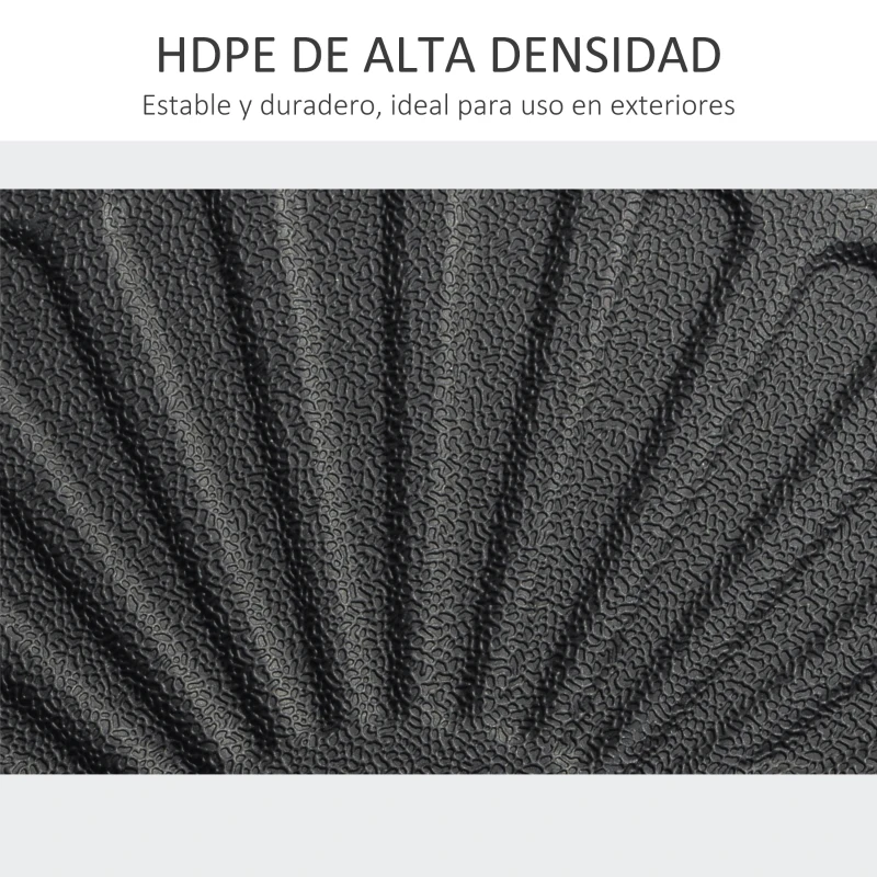 Outsunny Base de Sombrilla de Jardín Rellenable de Agua 22 kg Soporte de Parasol Redondo Apto para Postes de 38mm/48mm Portátil para Terraza Patio Ø51x30,5 cm Negro