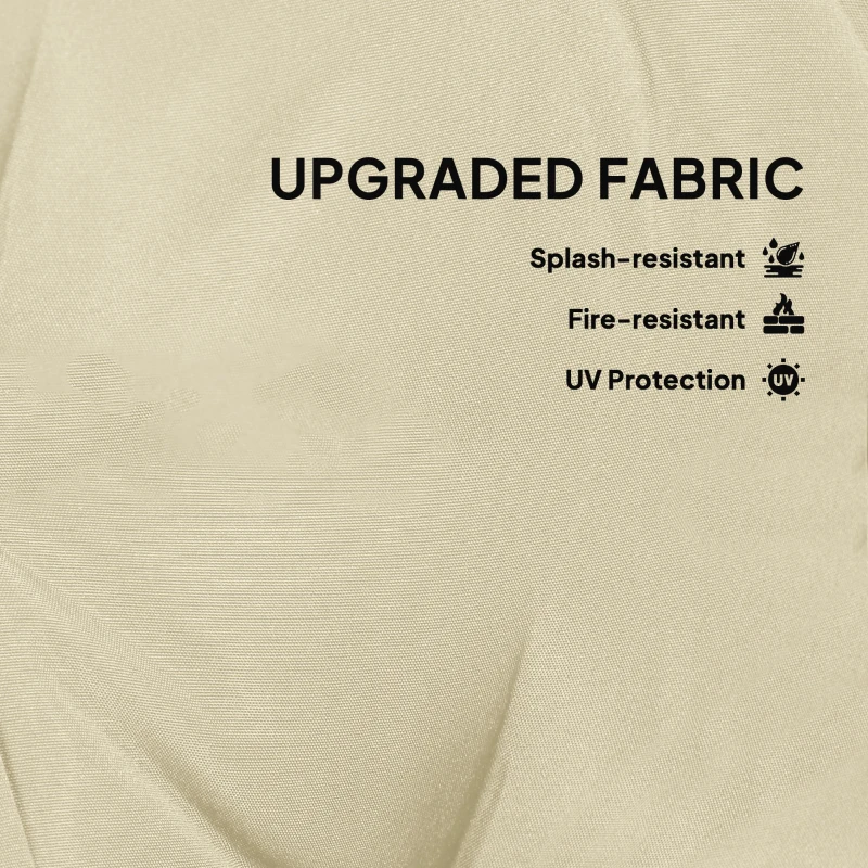 Outsunny Set of Two Φ60cm Outdoor Cushions - Beige