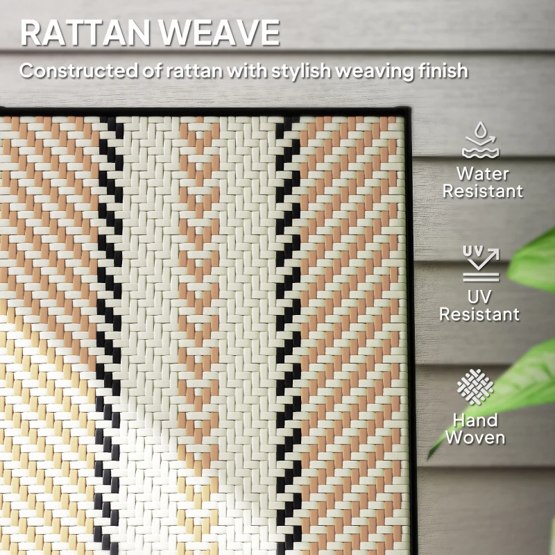 Outsunny Rattan Reclining Garden Chairs - Orange