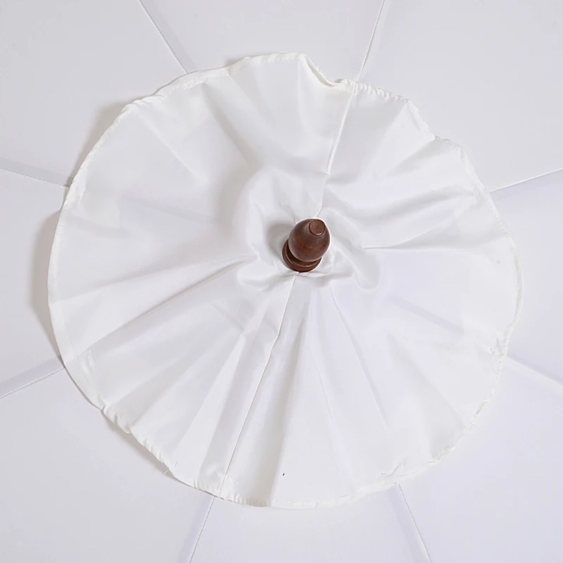 Zonnescherm tuinscherm houten parasol parasol met zwengel balkonparasol populierenhout Φ 2,7 m